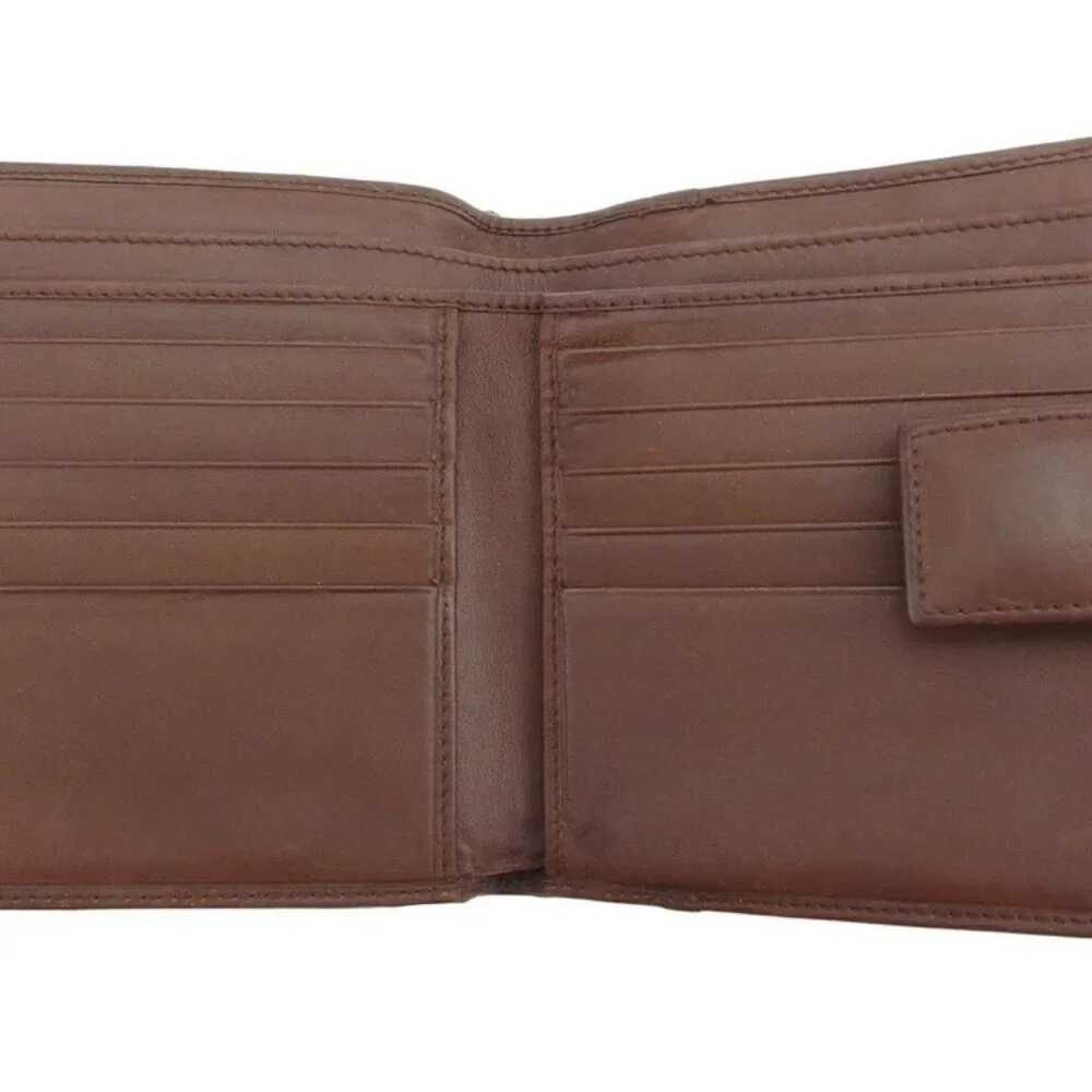 GUCCI Bifold Wallet Beige Brown Silver Women Authentic secondhand - Picture 4 of 9